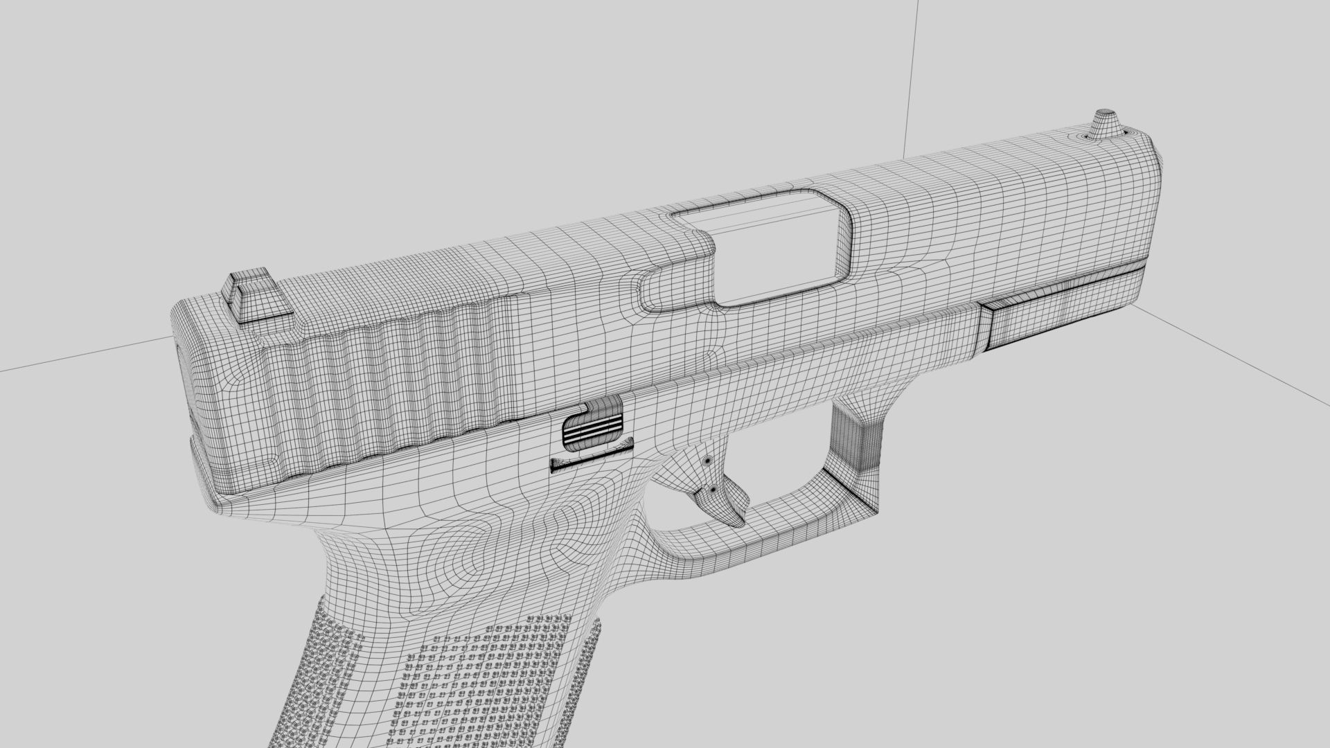 Glock 19 Gen 5 Low-poly 3D model_5