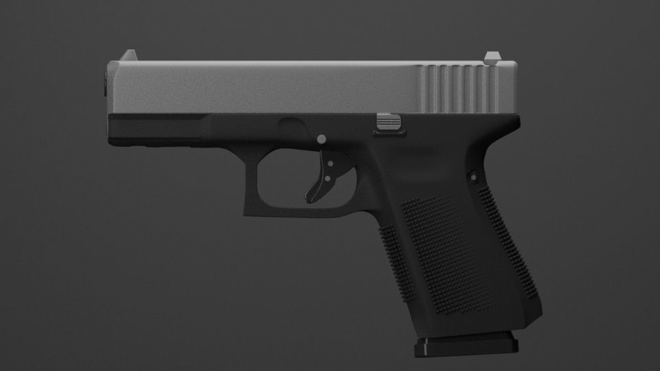Glock 19 Gen 5 Low-poly 3D model_11