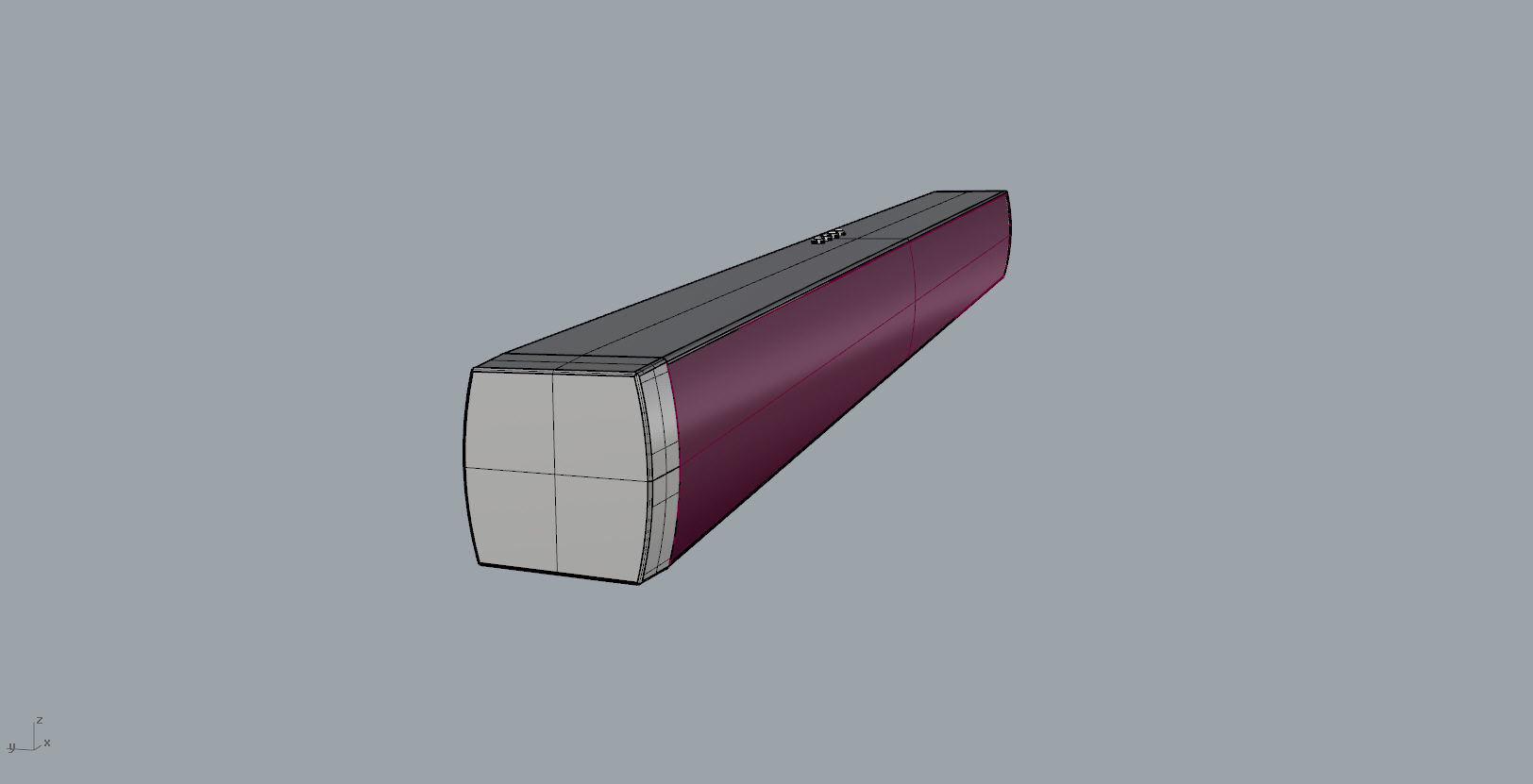 SoundBar black  speaker Low-poly 3D model_23