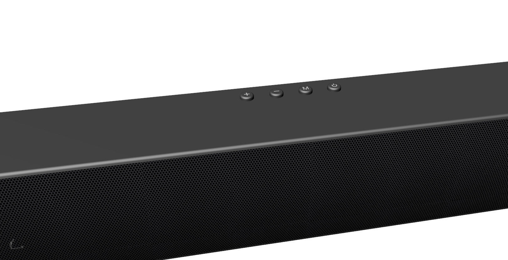 SoundBar black  speaker Low-poly 3D model_19