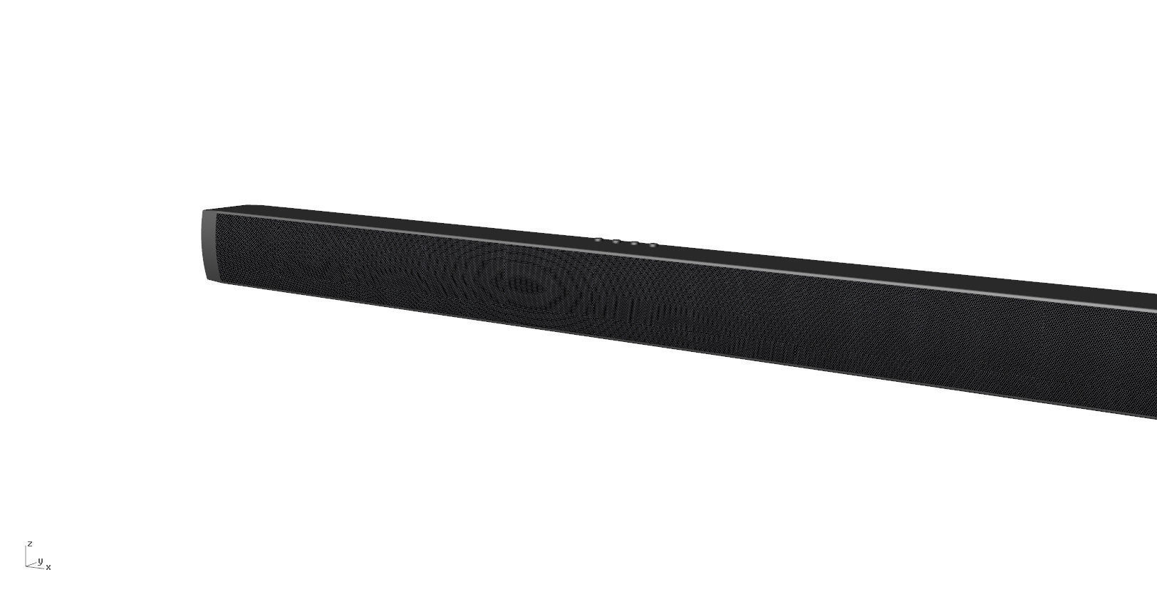 SoundBar black  speaker Low-poly 3D model_2