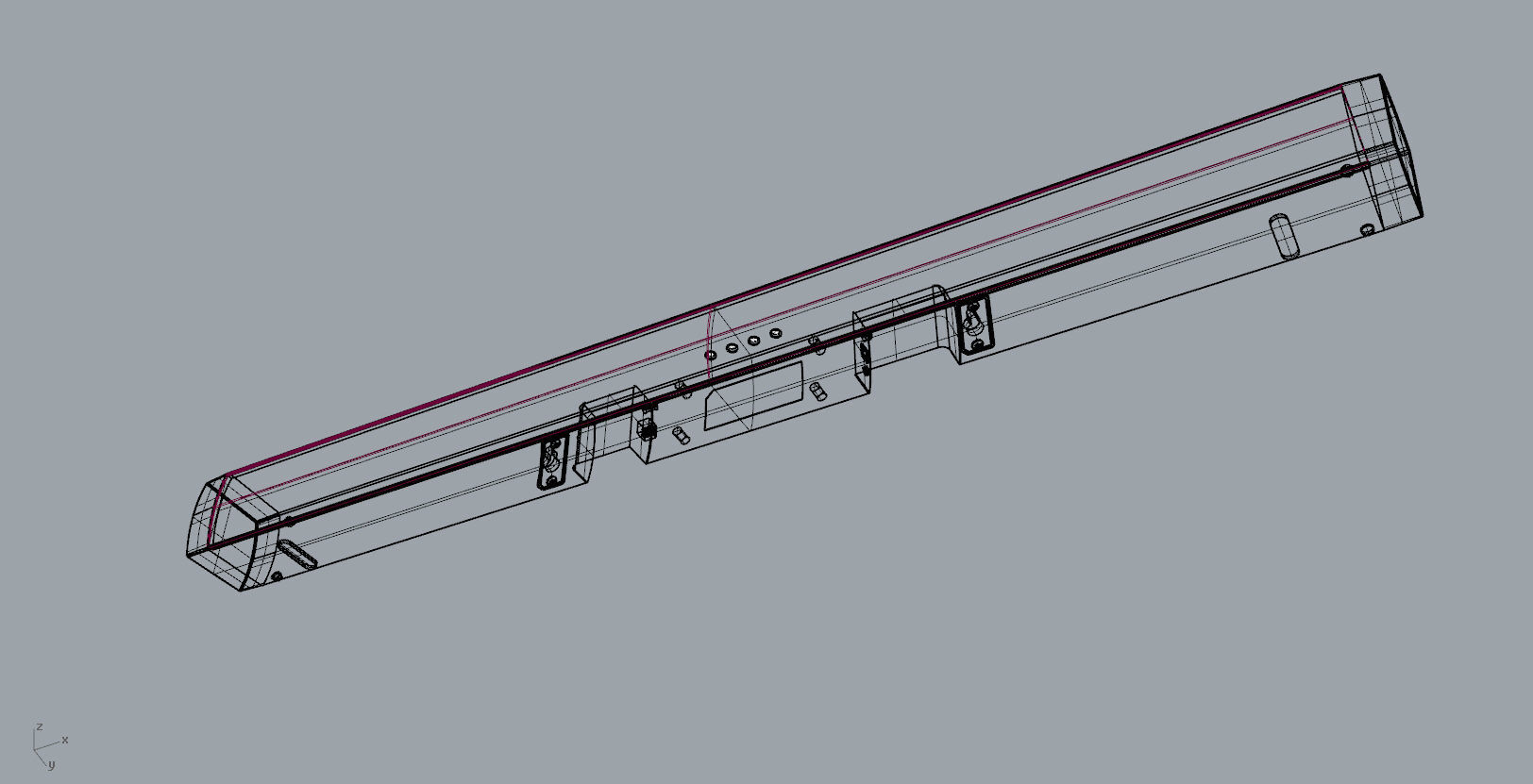 SoundBar black  speaker Low-poly 3D model_33