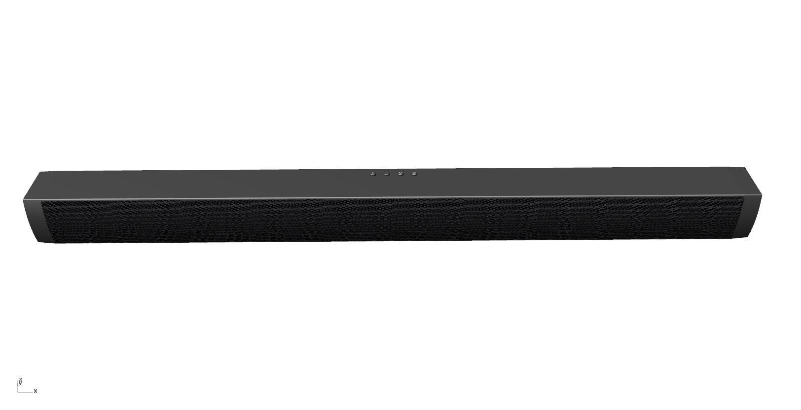 SoundBar black  speaker Low-poly 3D model_20