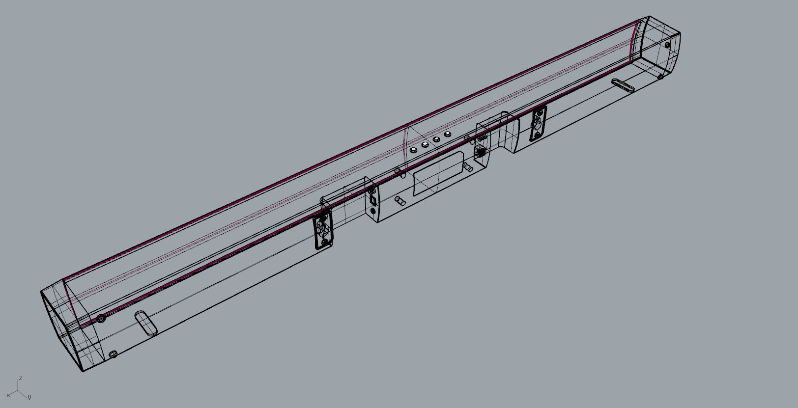 SoundBar black  speaker Low-poly 3D model_30