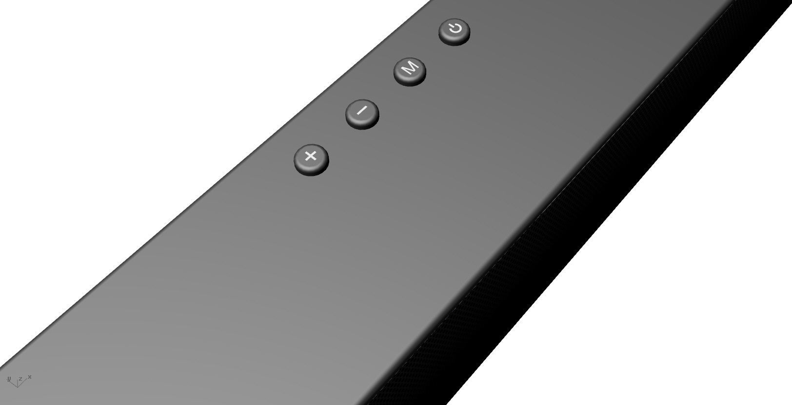 SoundBar black  speaker Low-poly 3D model_18