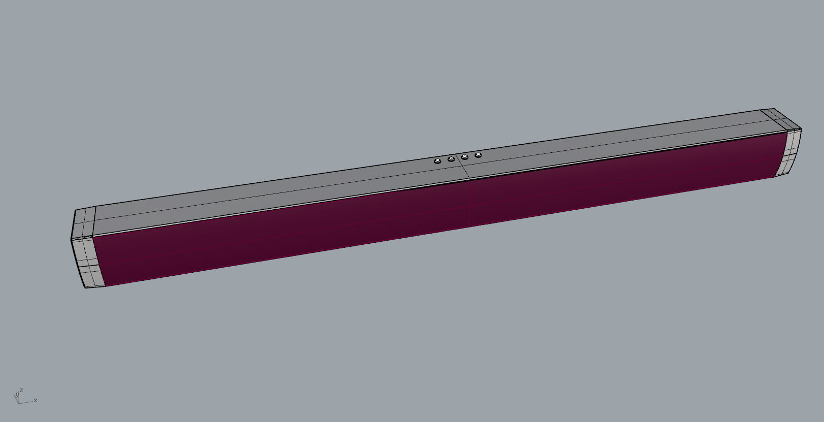 SoundBar black  speaker Low-poly 3D model_21