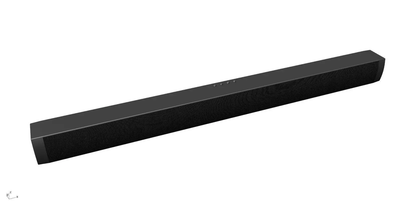 SoundBar black  speaker Low-poly 3D model_0