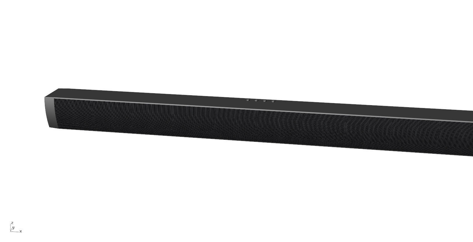 SoundBar black  speaker Low-poly 3D model_1