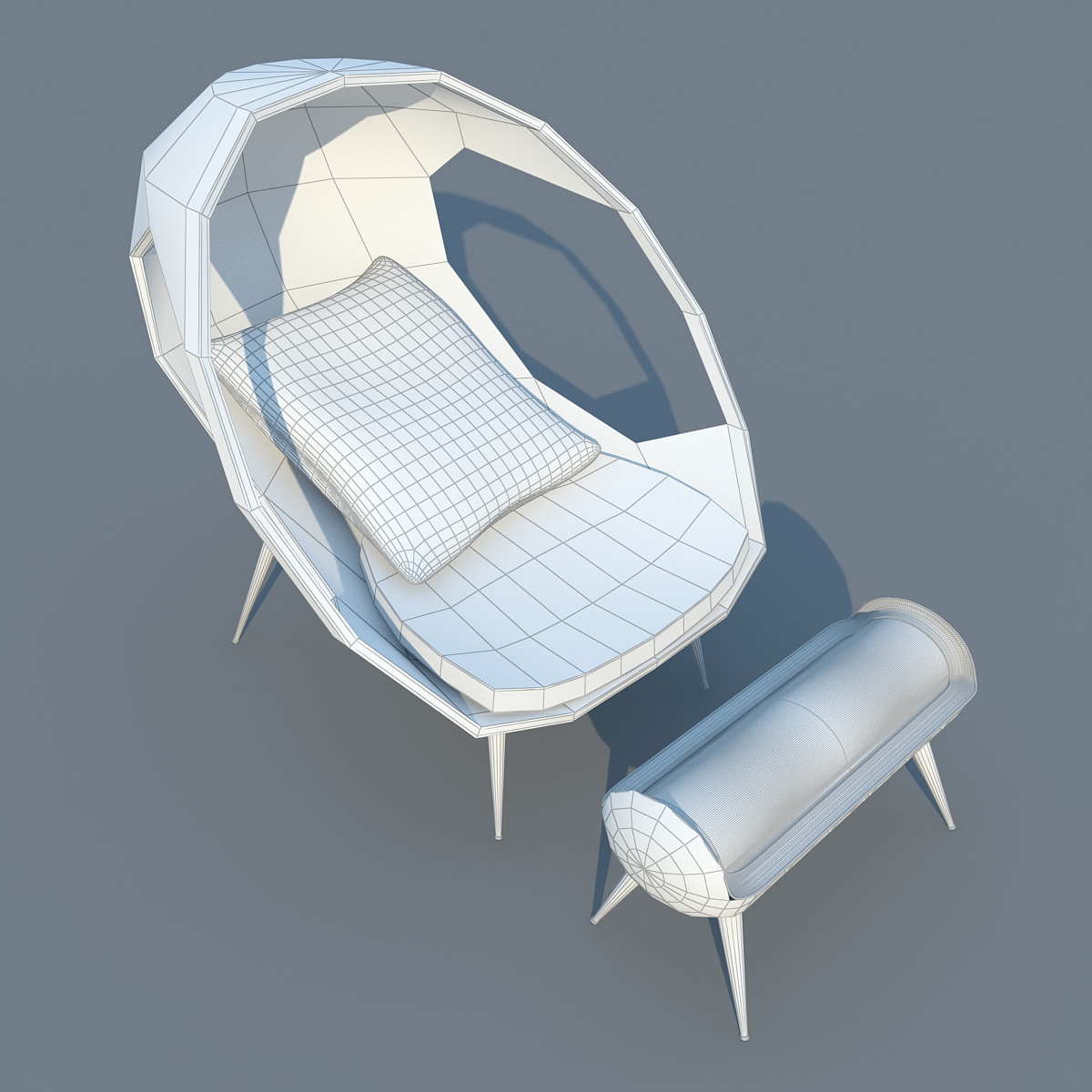 Modern Sofa Gefeva Lounge MAX 2011 3D model_4