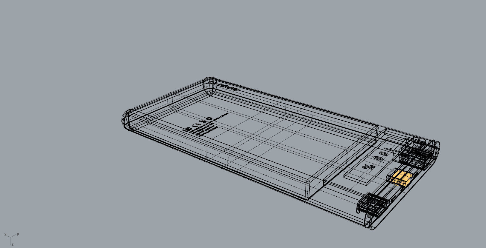 Power bank blue Low-poly 3D model_24