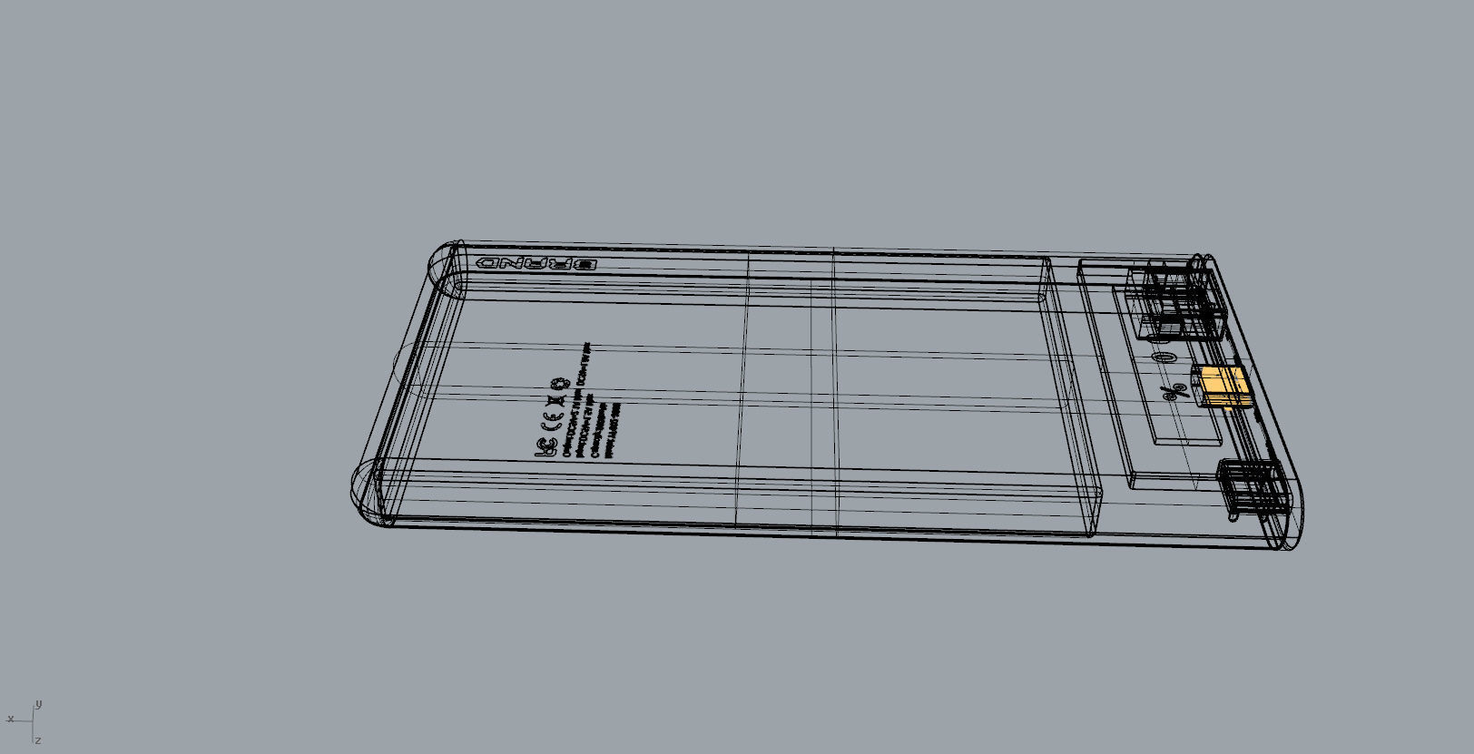 Power bank blue Low-poly 3D model_20