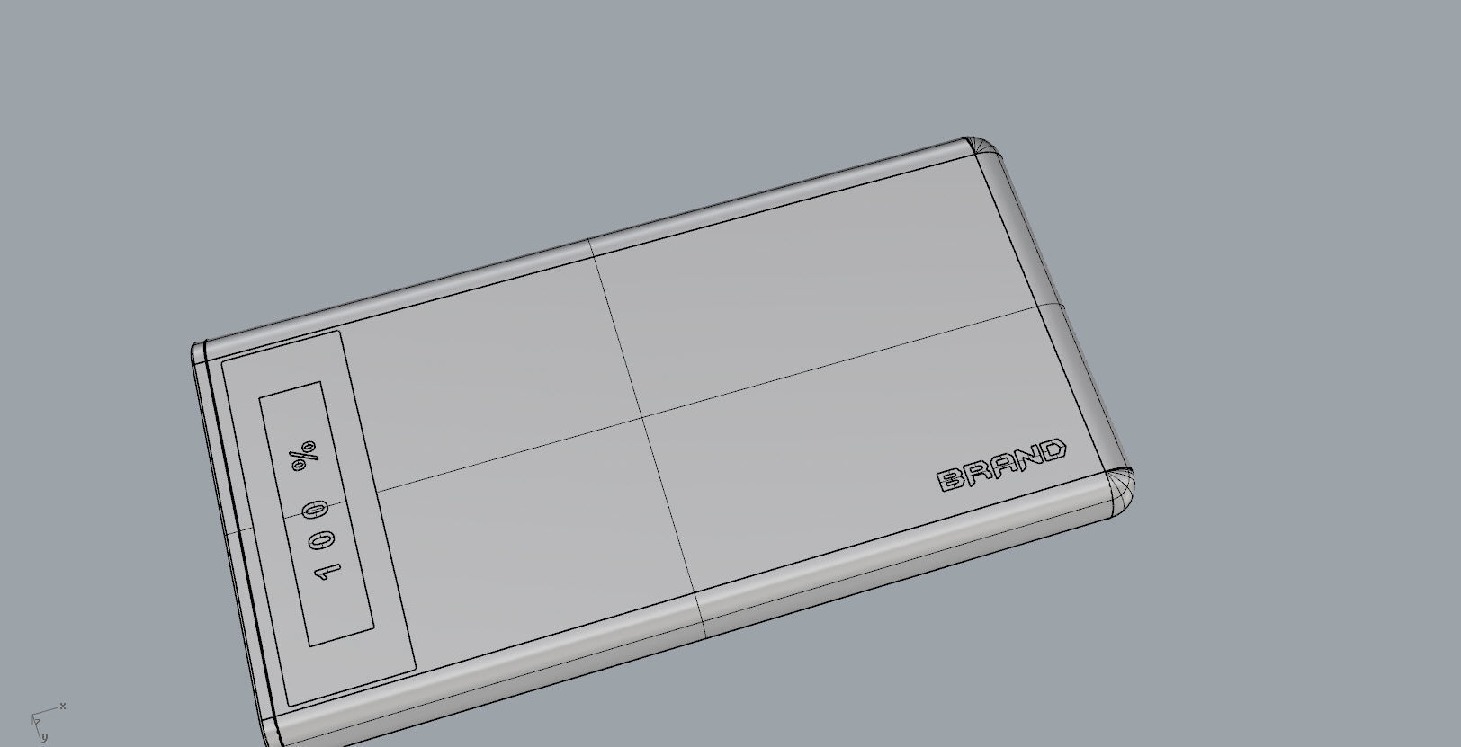 Power bank blue Low-poly 3D model_19