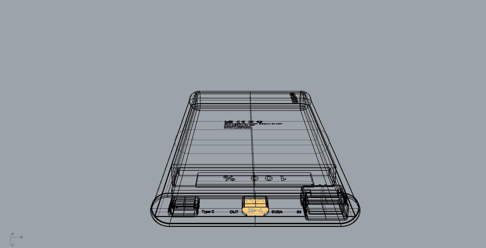 Power bank blue Low-poly 3D model_25