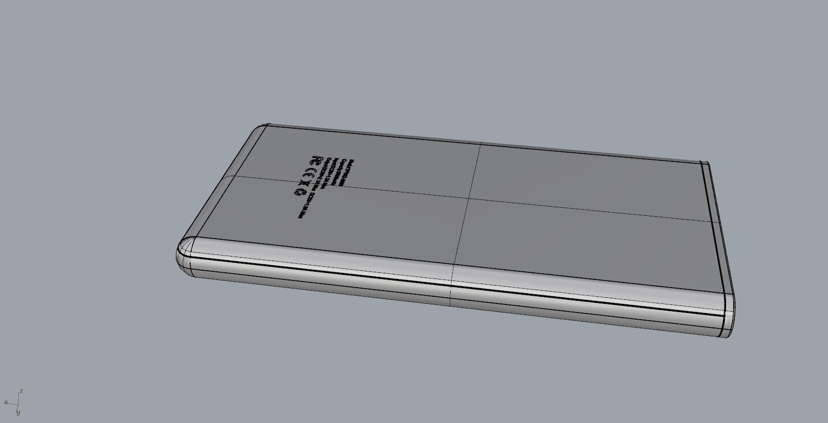Power bank blue Low-poly 3D model_17