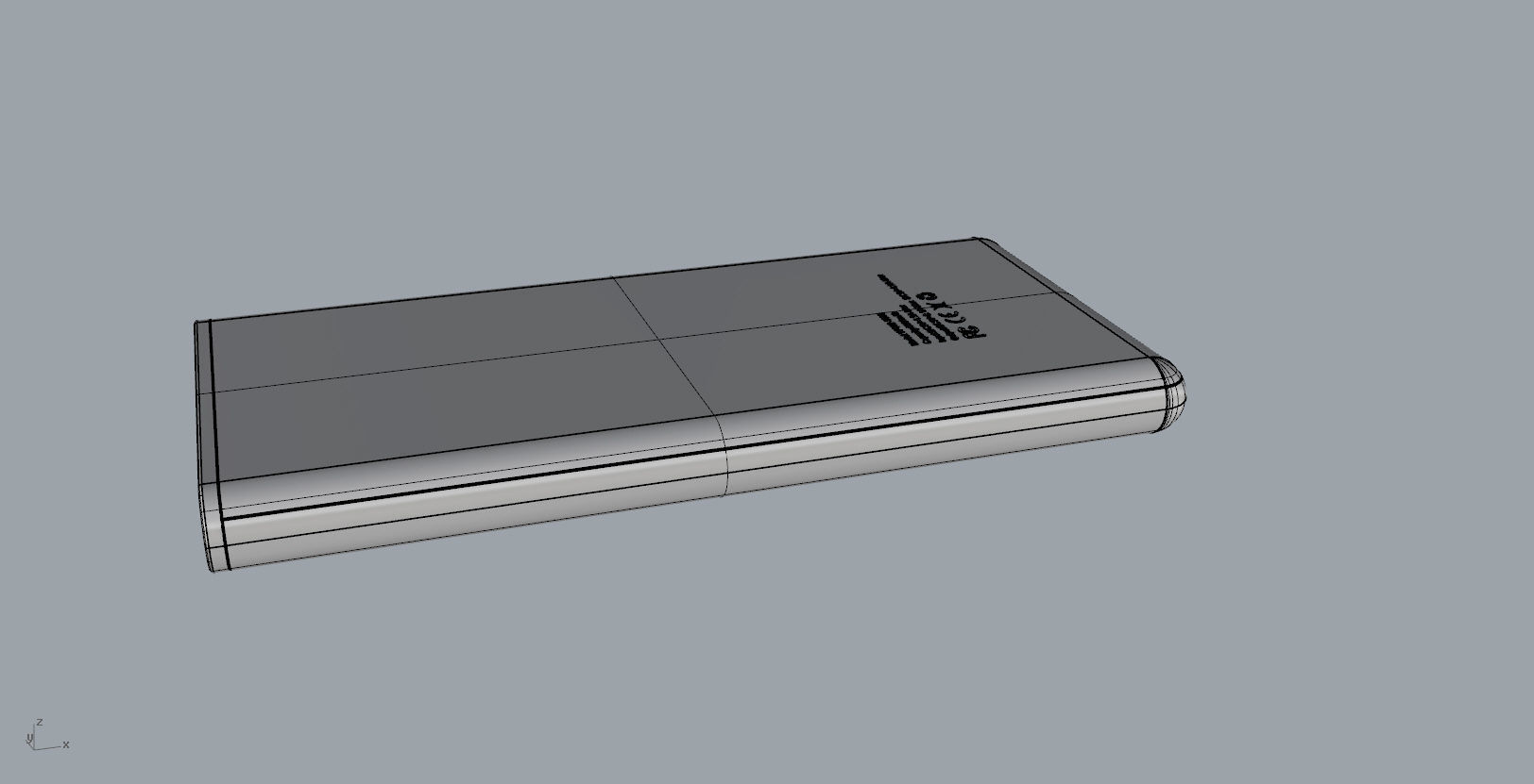 Power bank blue Low-poly 3D model_15