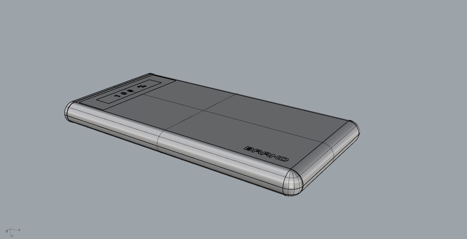 Power bank blue Low-poly 3D model_21