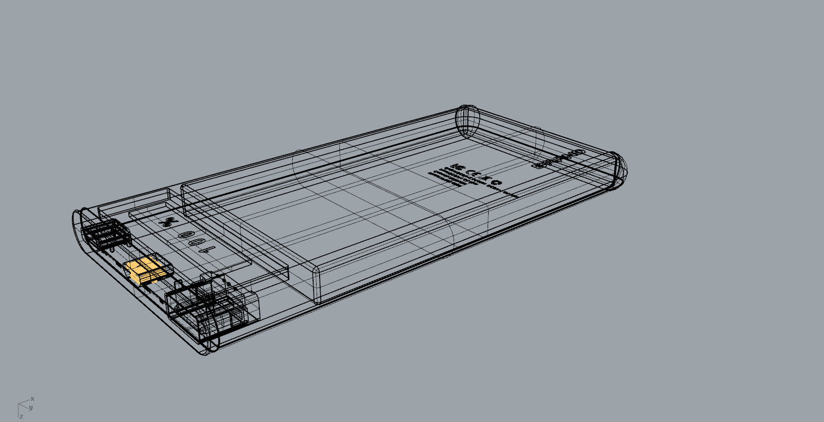 Power bank blue Low-poly 3D model_27