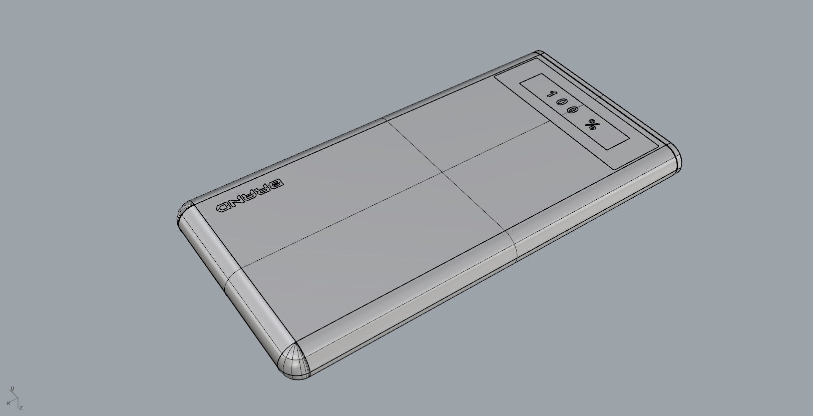 Power bank blue Low-poly 3D model_22