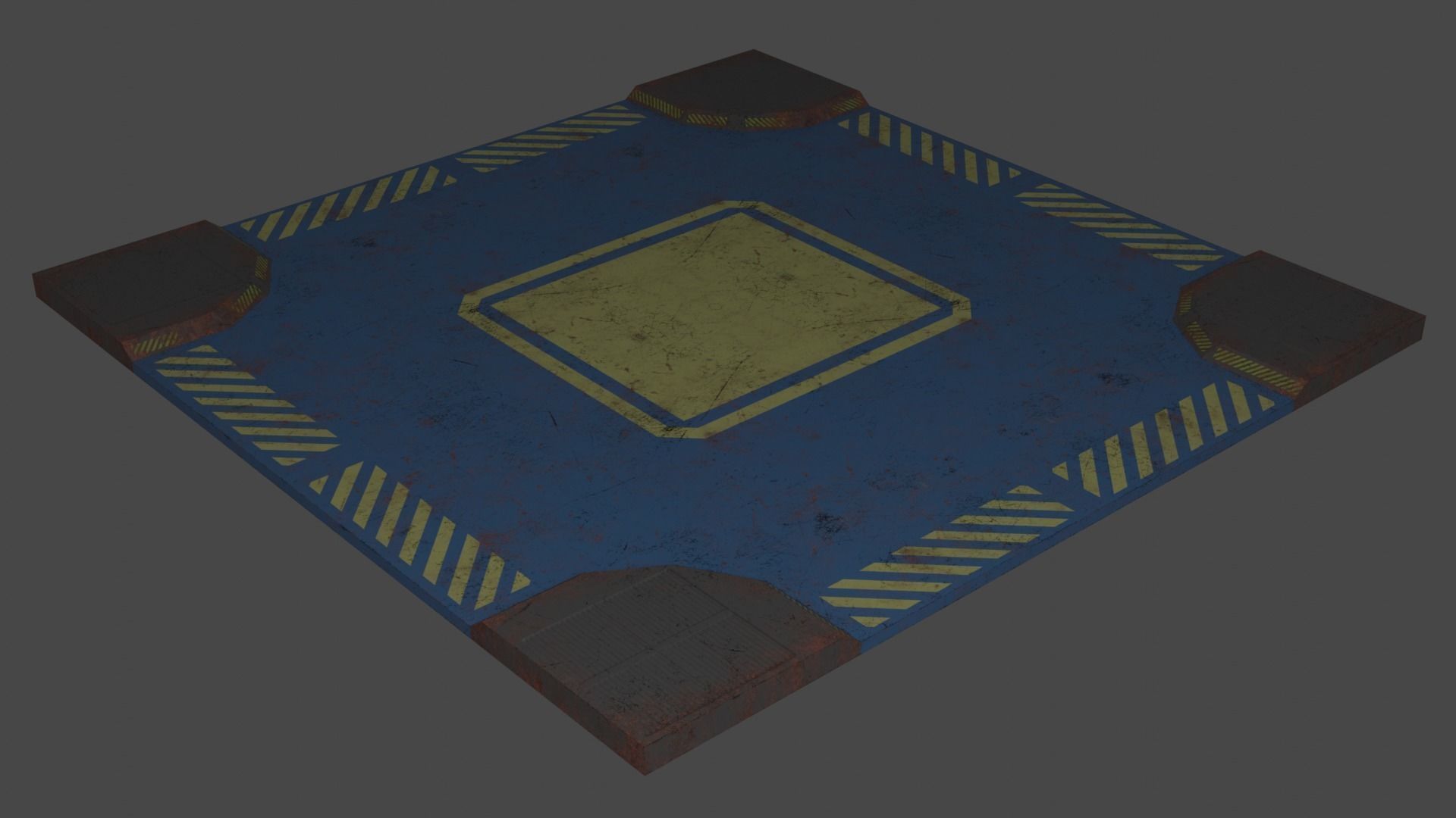 Old Y2J Landing Pad Low-poly 3D model_3