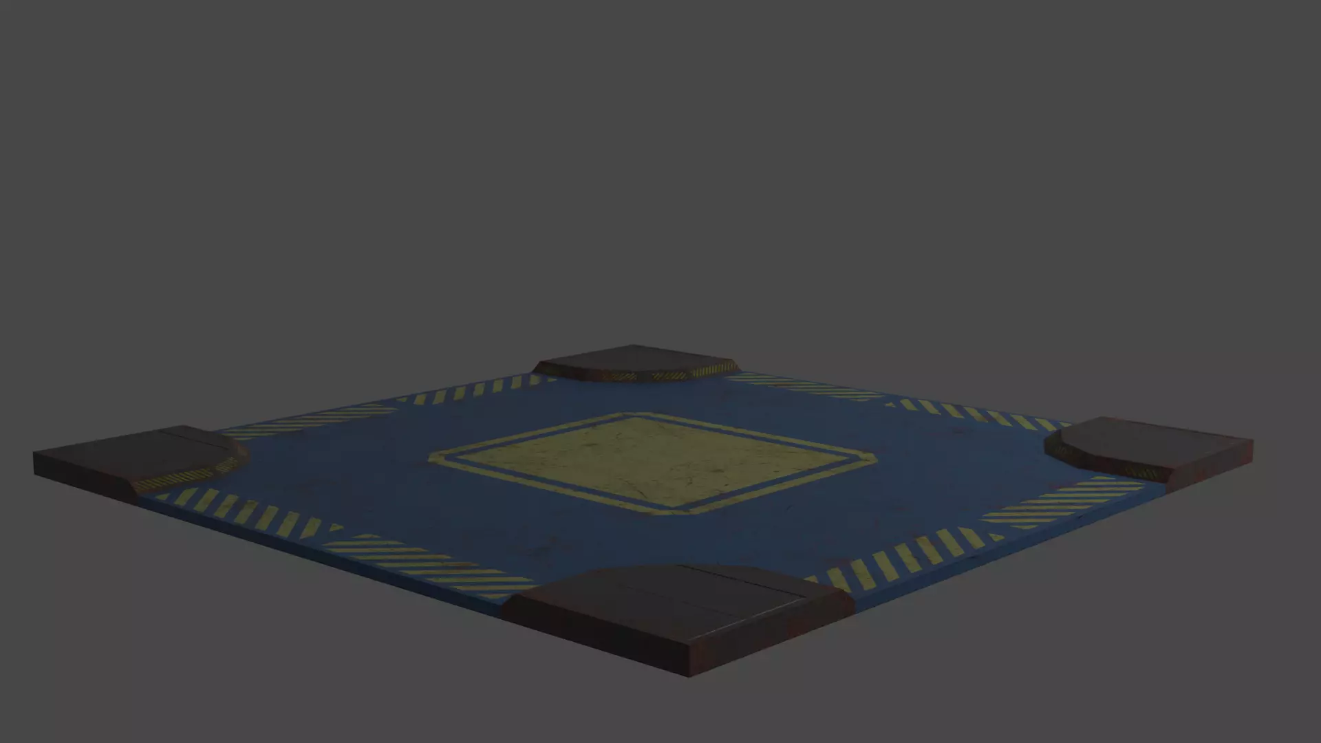 Old Y2J Landing Pad Low-poly 3D model_0