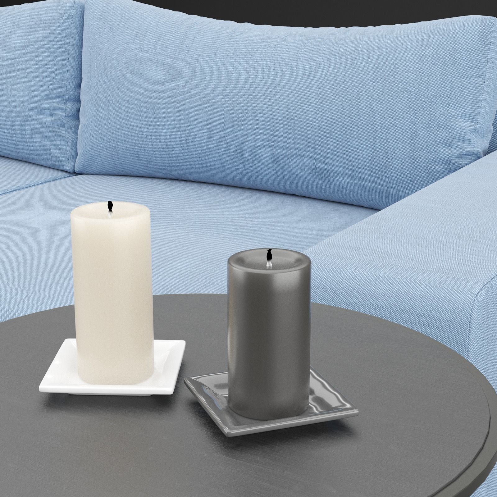 Sofa piu double 220 and cara 620 and 470 cofe table BT design 3D model_16