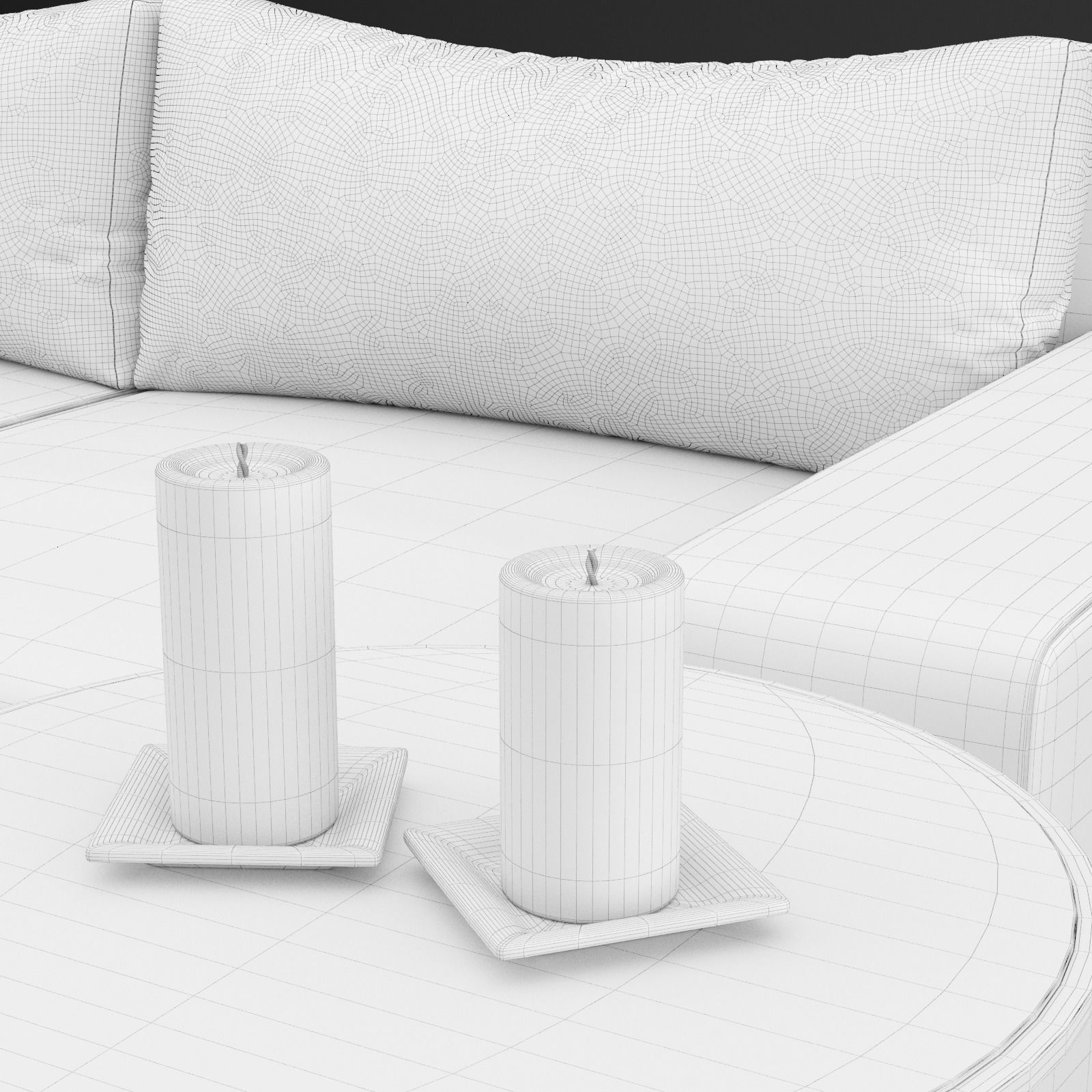 Sofa piu double 220 and cara 620 and 470 cofe table BT design 3D model_17