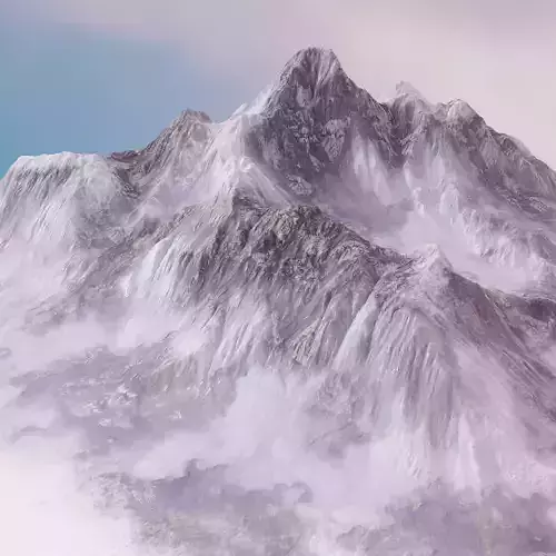Snowy Slopes Background Environment Low-poly 3D model