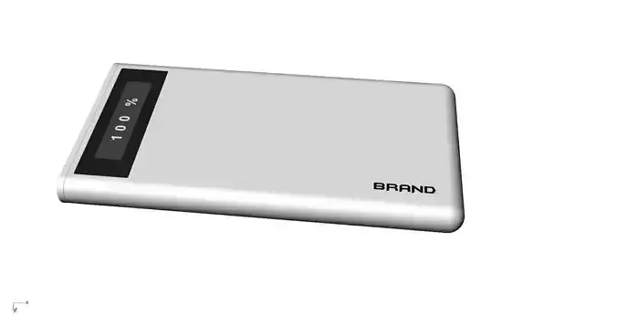 Power bank white 3D print model