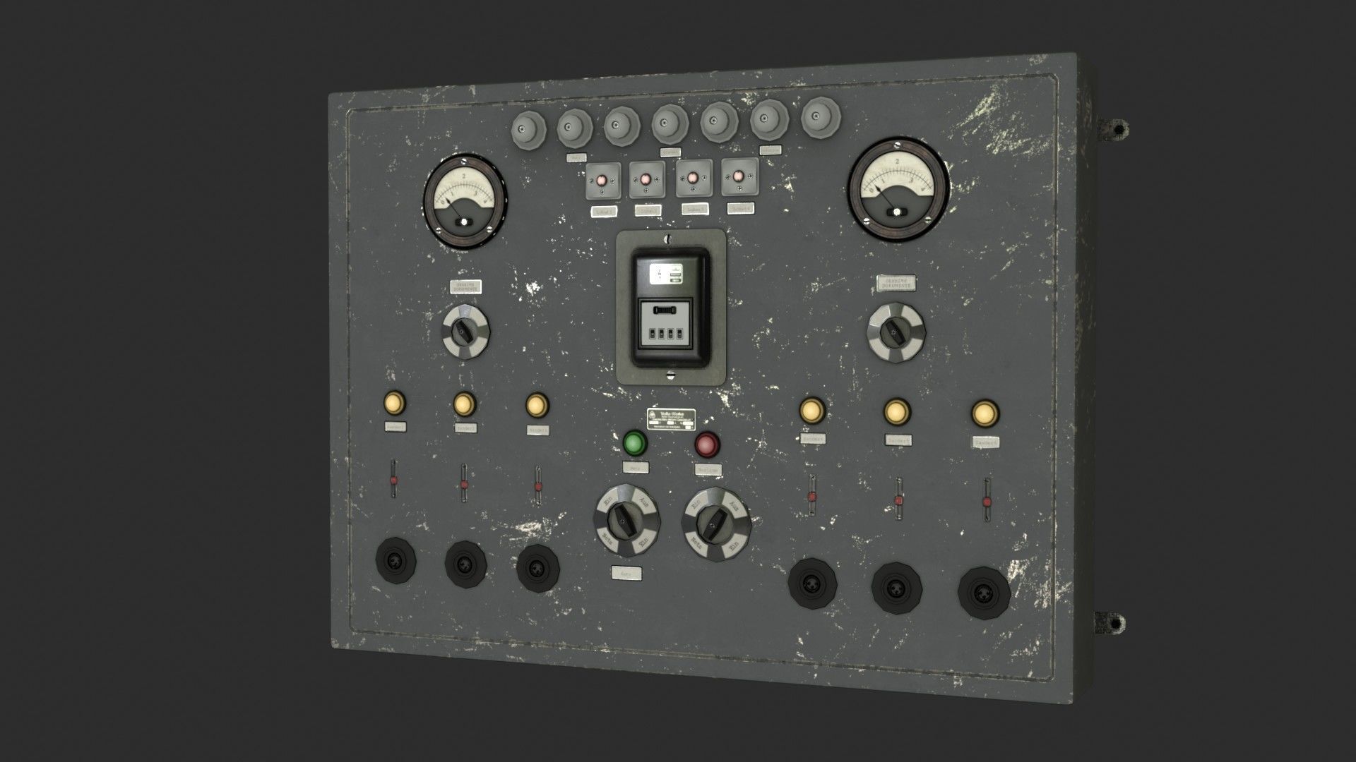 German Power Unit 6 Transmitters WWII Low-poly 3D model_1