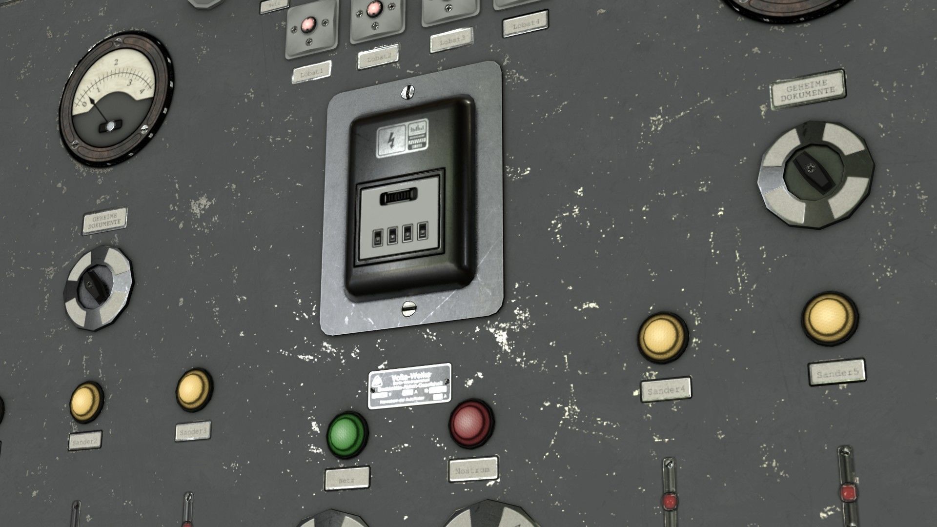 German Power Unit 6 Transmitters WWII Low-poly 3D model_6