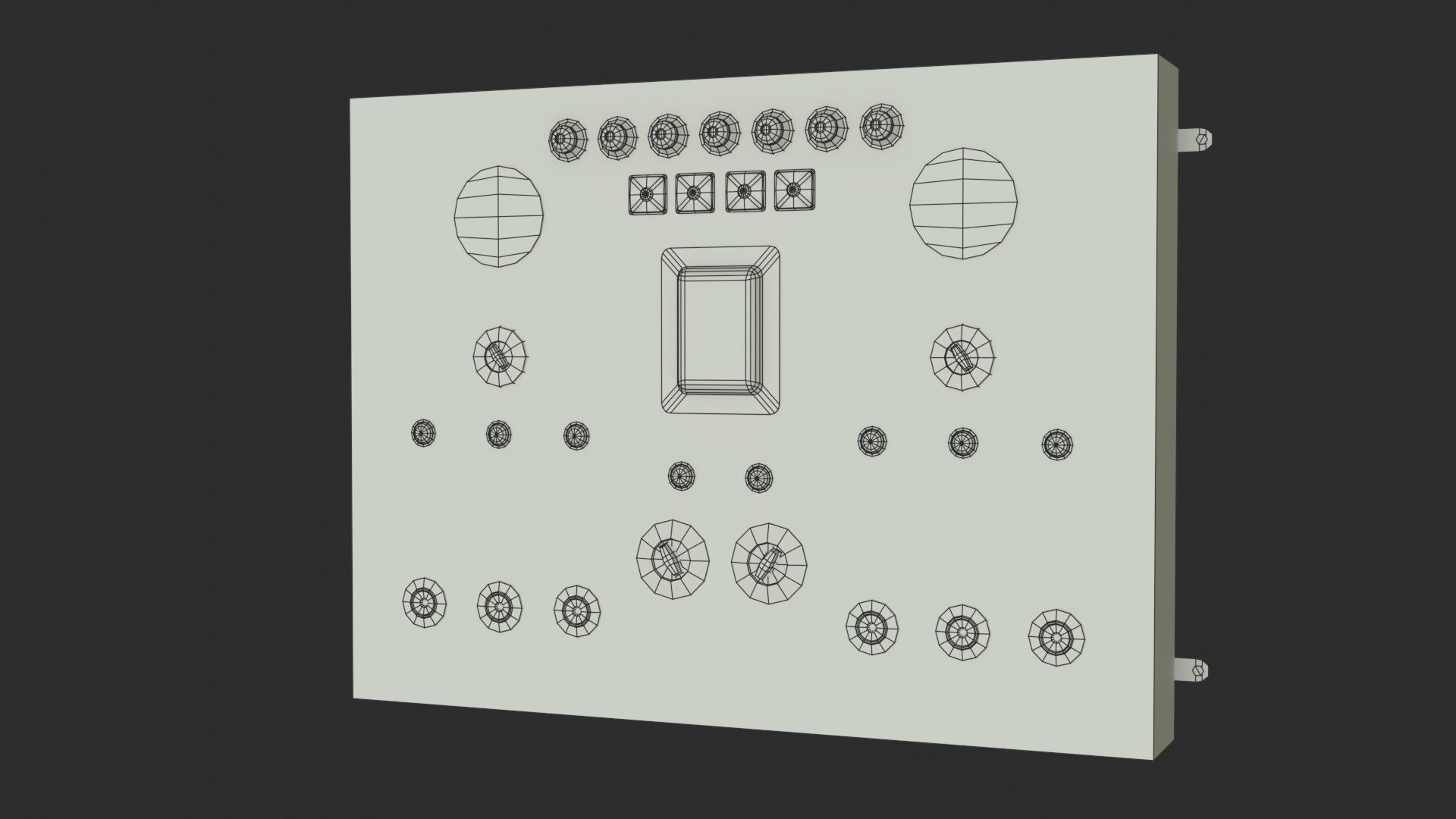 German Power Unit 6 Transmitters WWII Low-poly 3D model_7