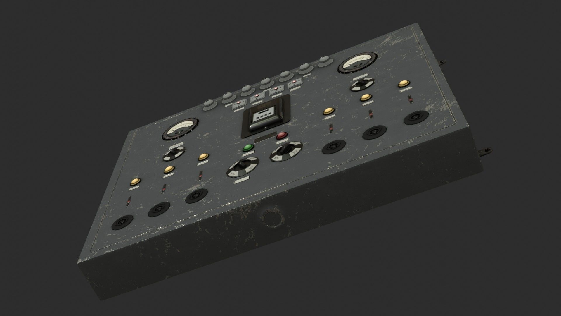 German Power Unit 6 Transmitters WWII Low-poly 3D model_4