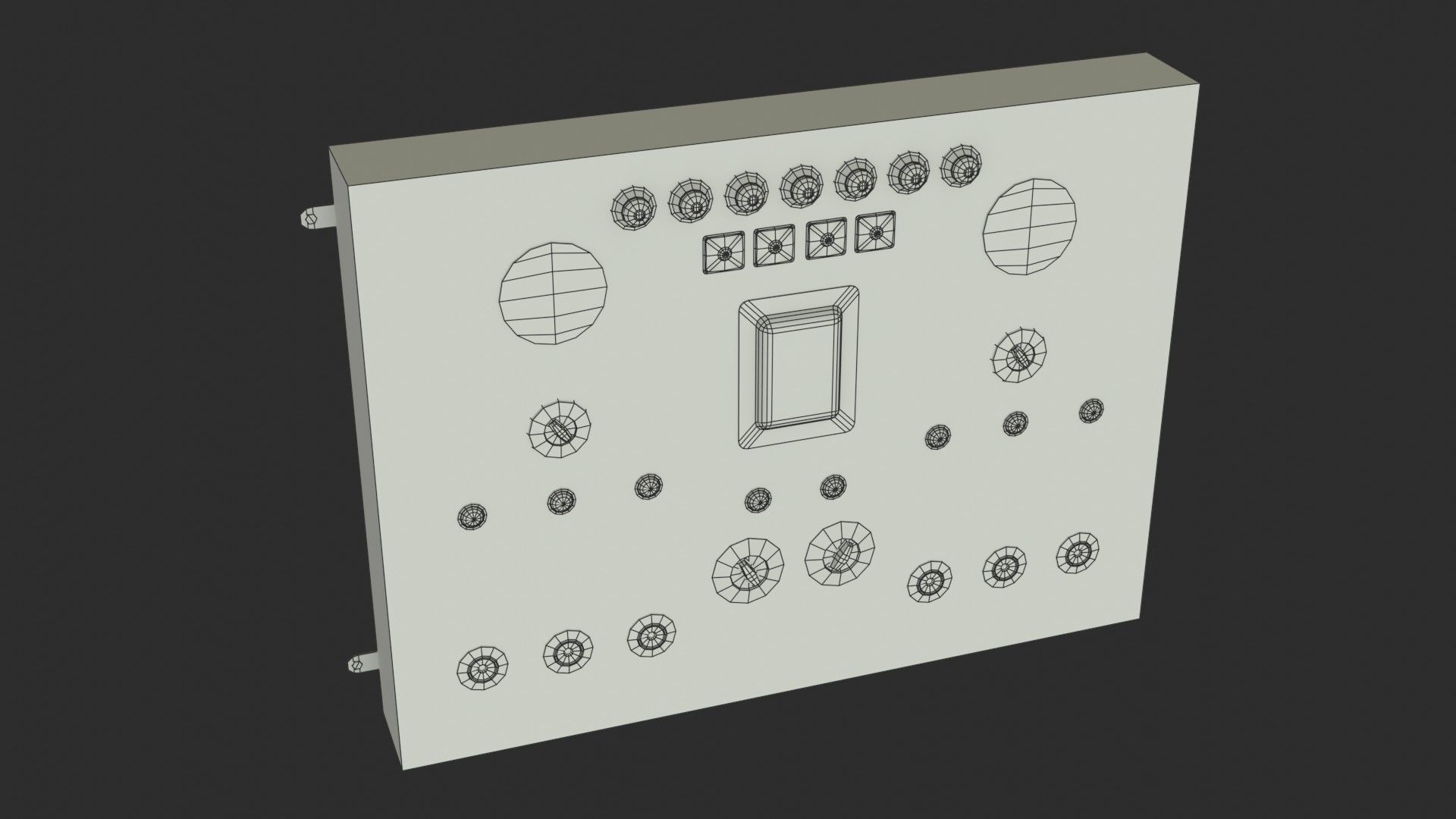 German Power Unit 6 Transmitters WWII Low-poly 3D model_8