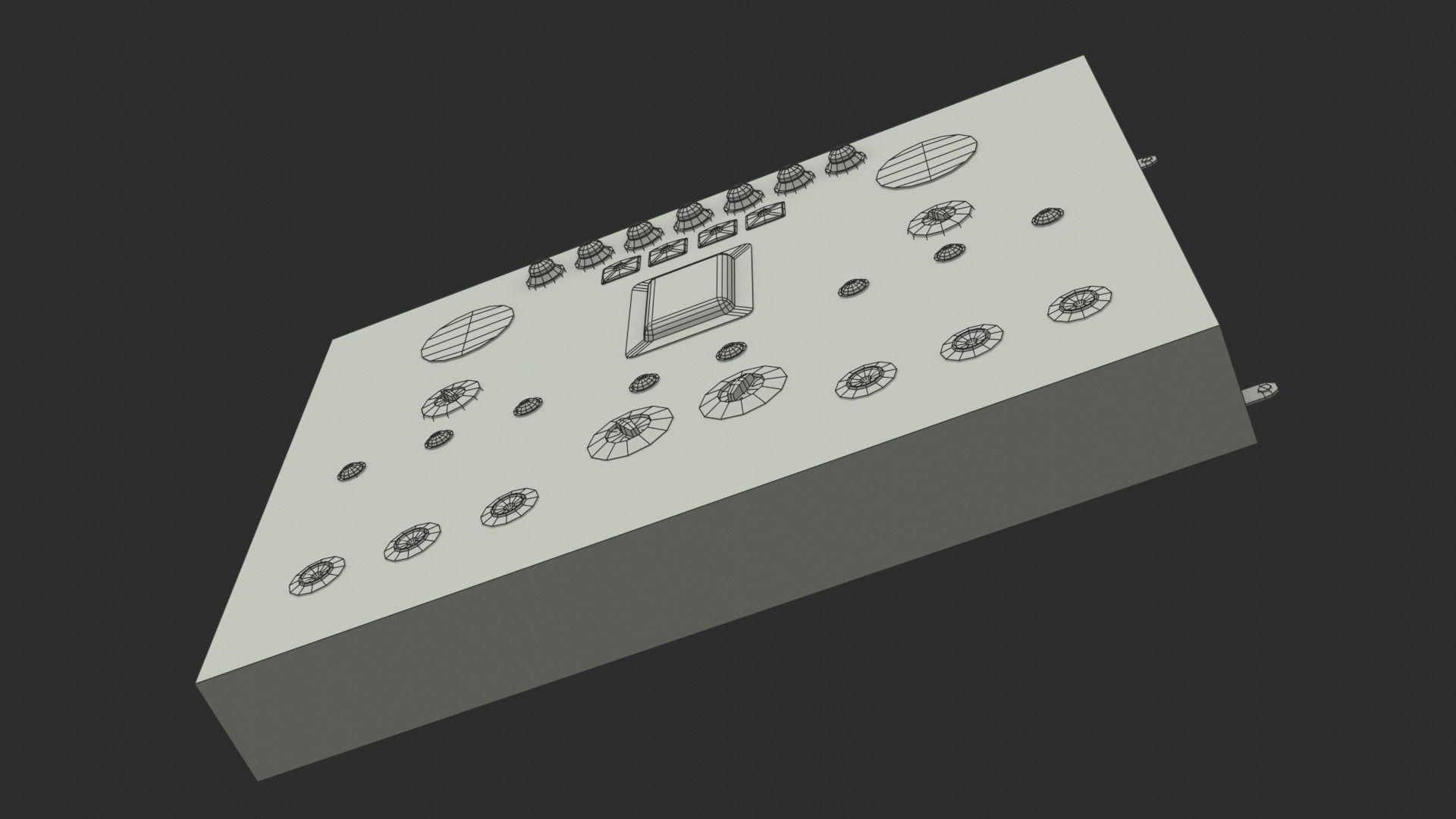 German Power Unit 6 Transmitters WWII Low-poly 3D model_11