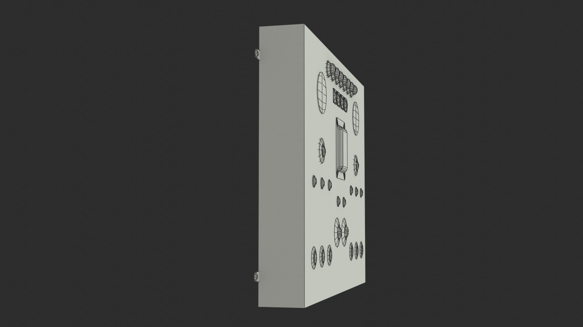 German Power Unit 6 Transmitters WWII Low-poly 3D model_10