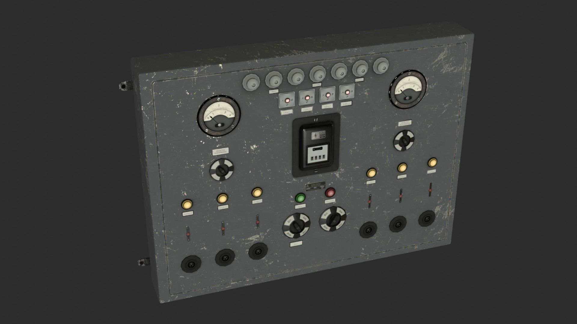 German Power Unit 6 Transmitters WWII Low-poly 3D model_3