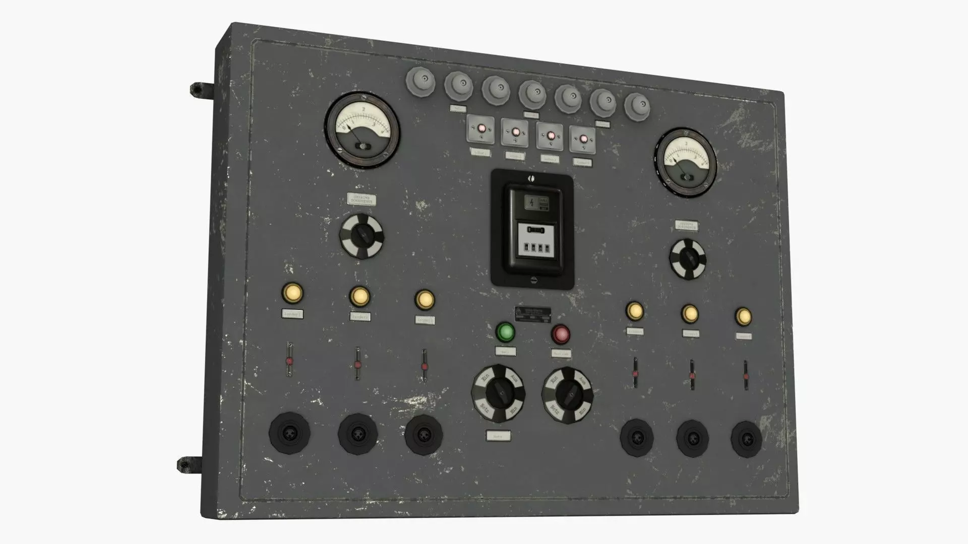 German Power Unit 6 Transmitters WWII Low-poly 3D model_0