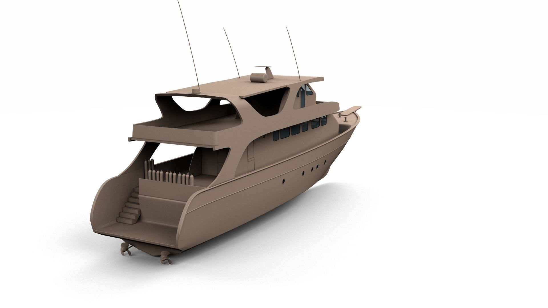 Day Boat 3D model_7