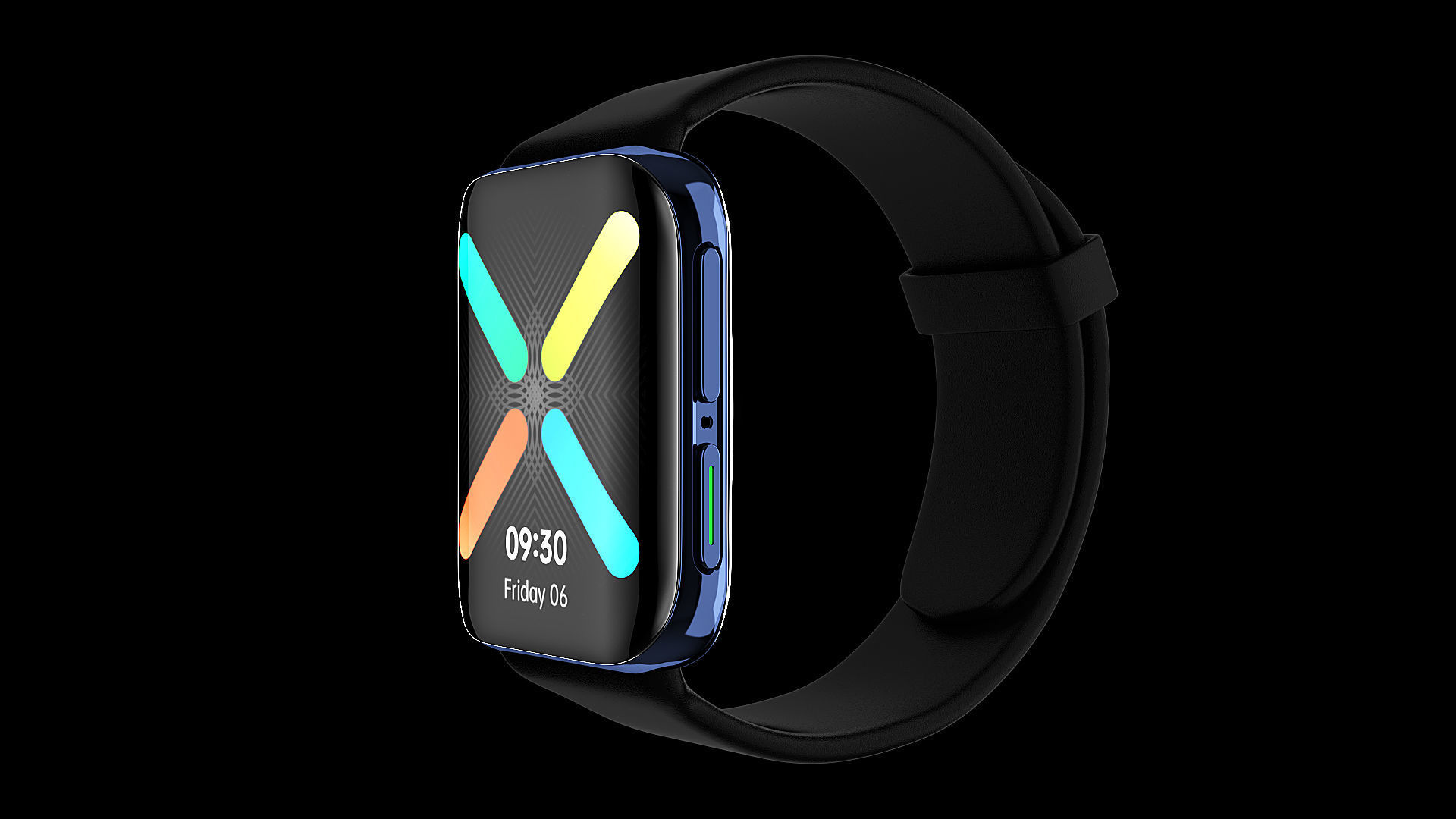 OPPO watch smart watch-C4D modeling rendering 3D model_4
