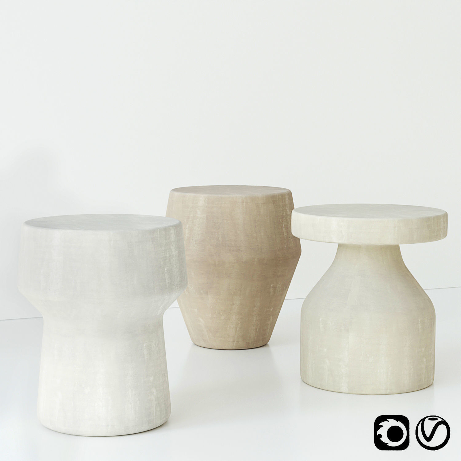 Sculptural coffee table 3D model_4