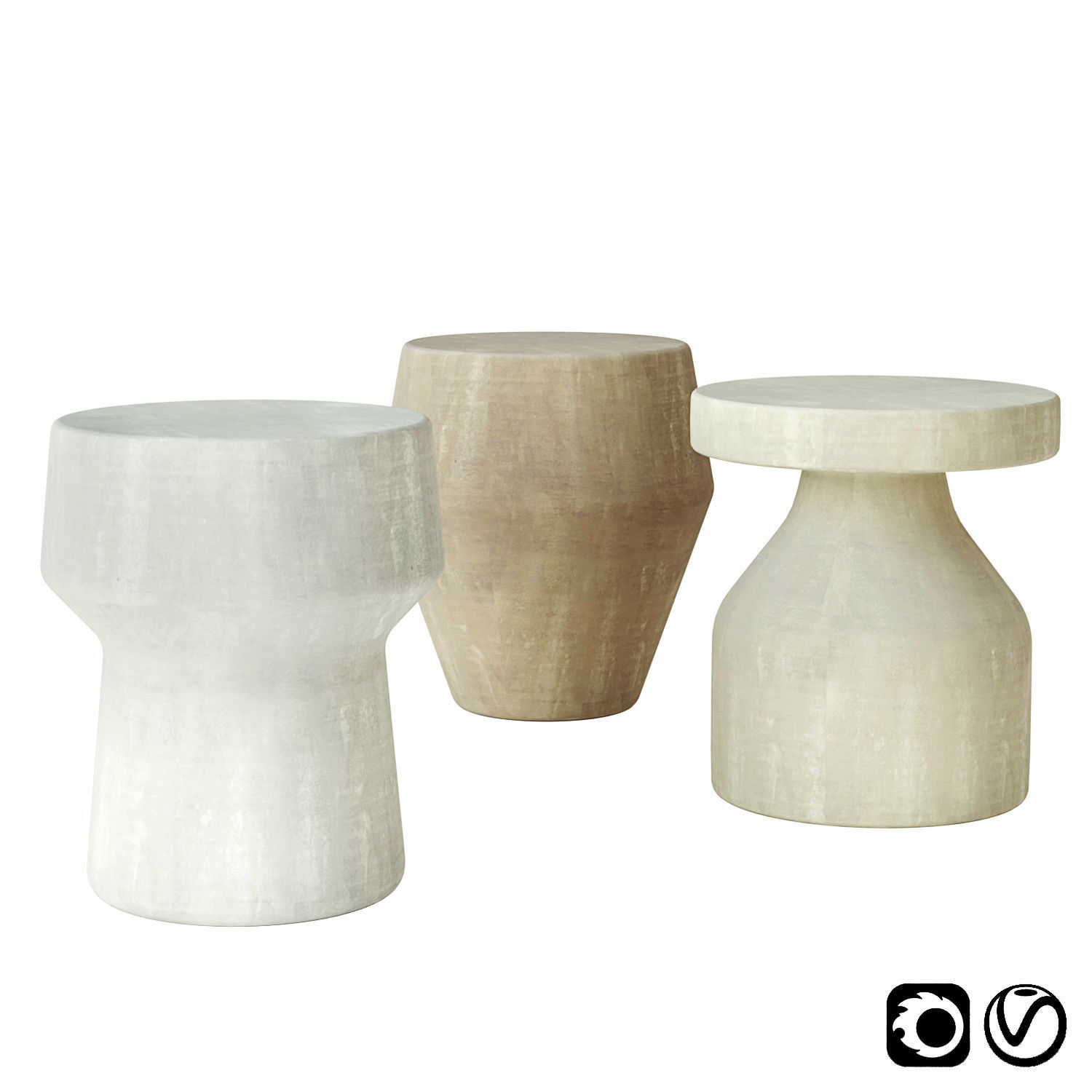 Sculptural coffee table 3D model_5