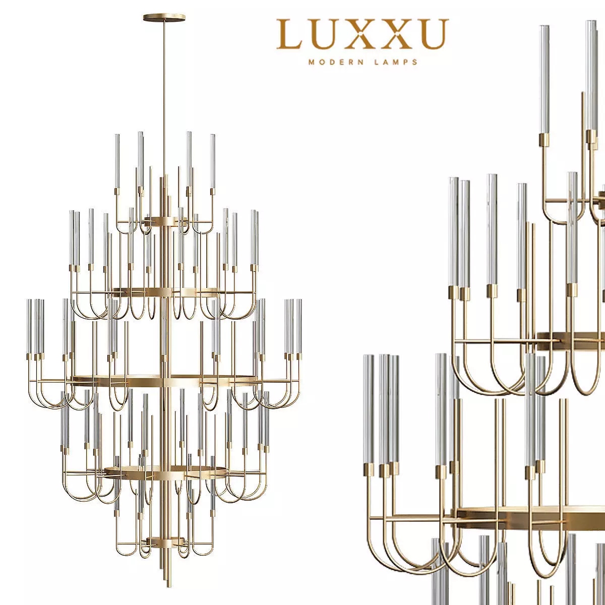 Gala Chandelier  Luxxu 3D model_0