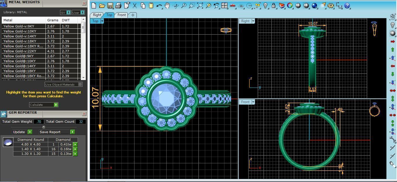 Bezel Ring 9 3D print model_7