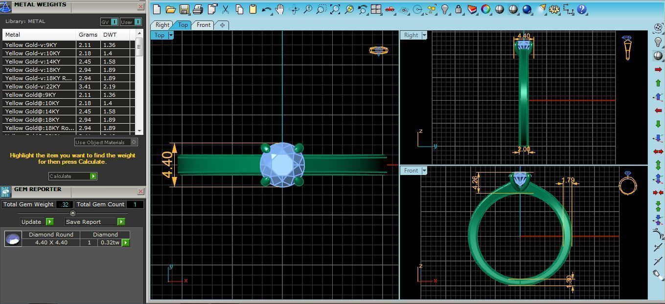 Solitaire Ring 12 3D print model_9
