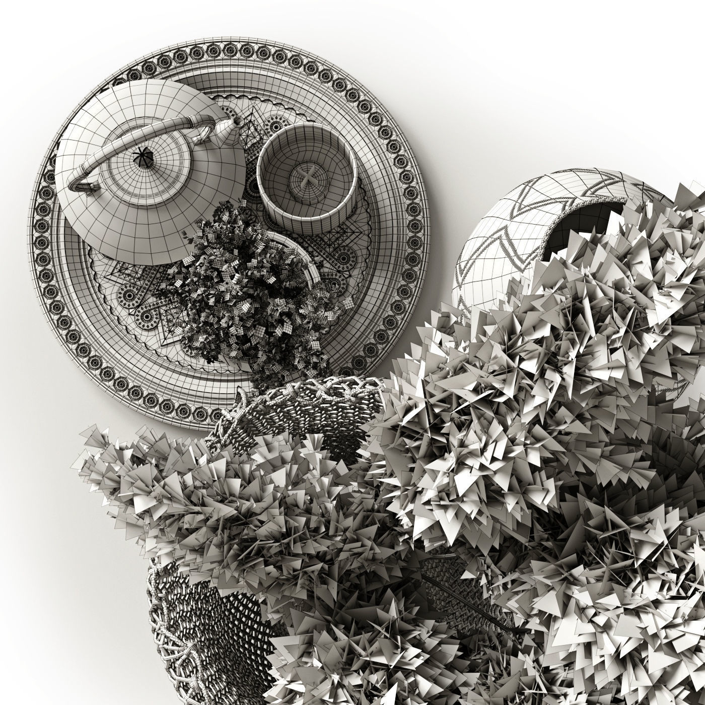 Decorative Set Boho 3D model_5