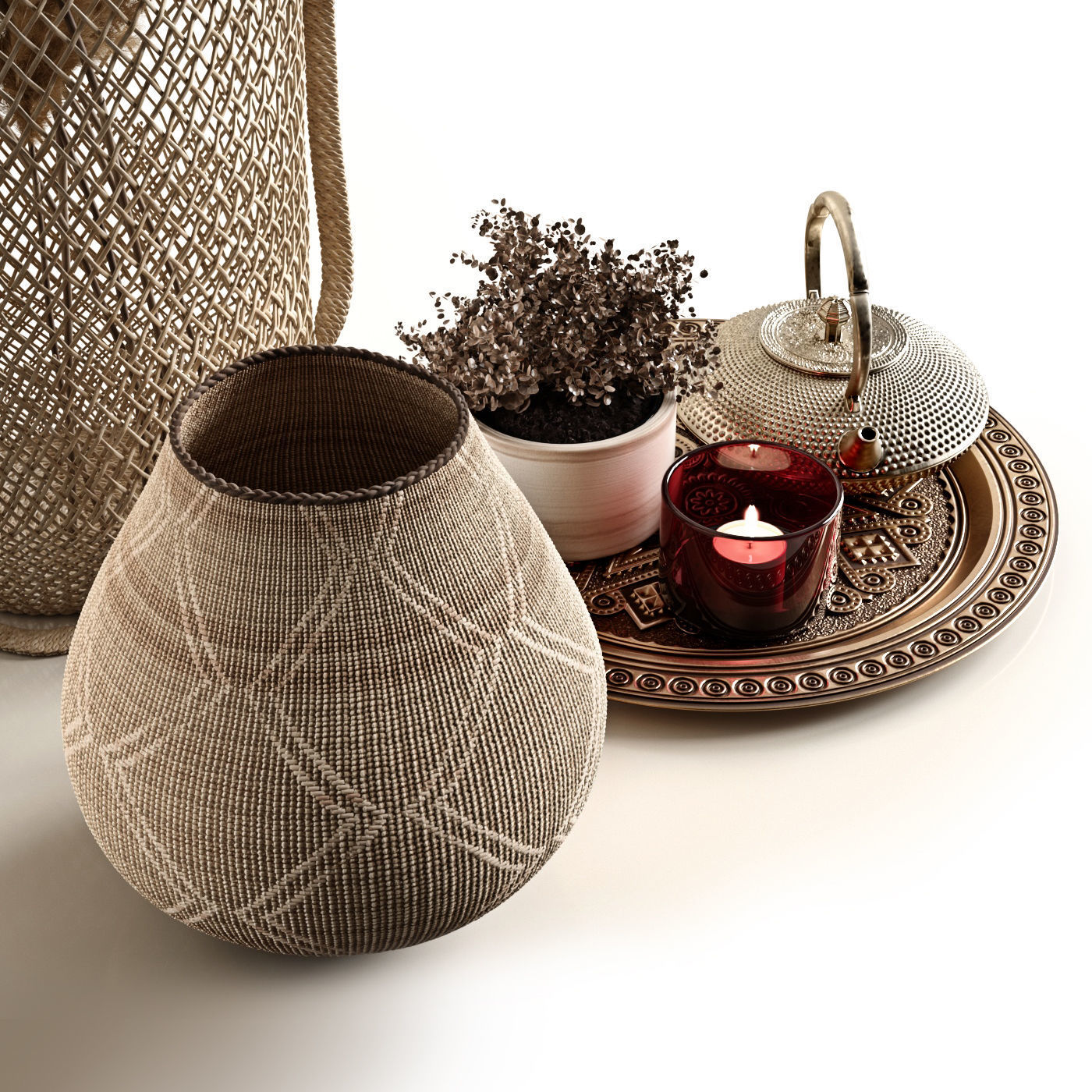 Decorative Set Boho 3D model_2