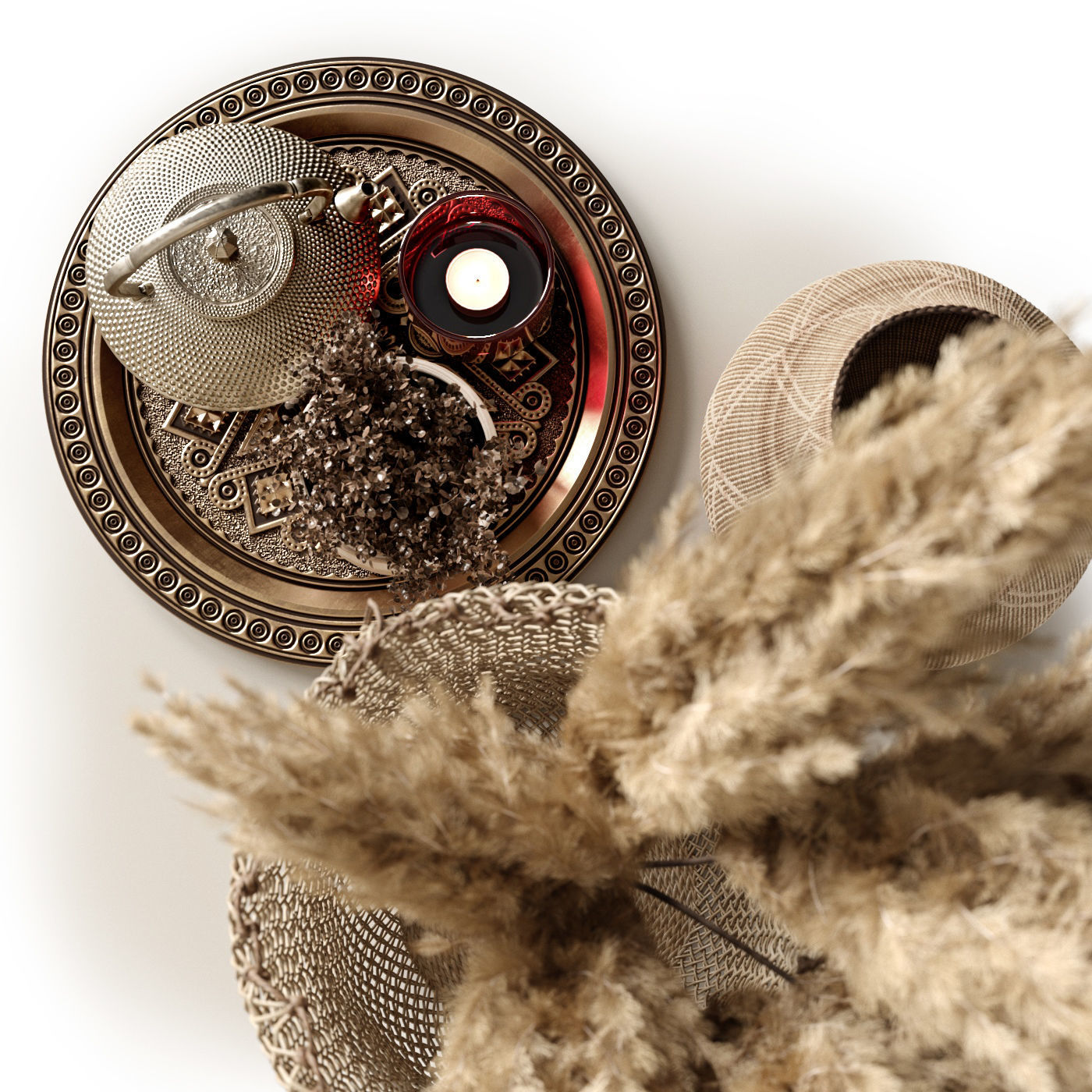 Decorative Set Boho 3D model_1