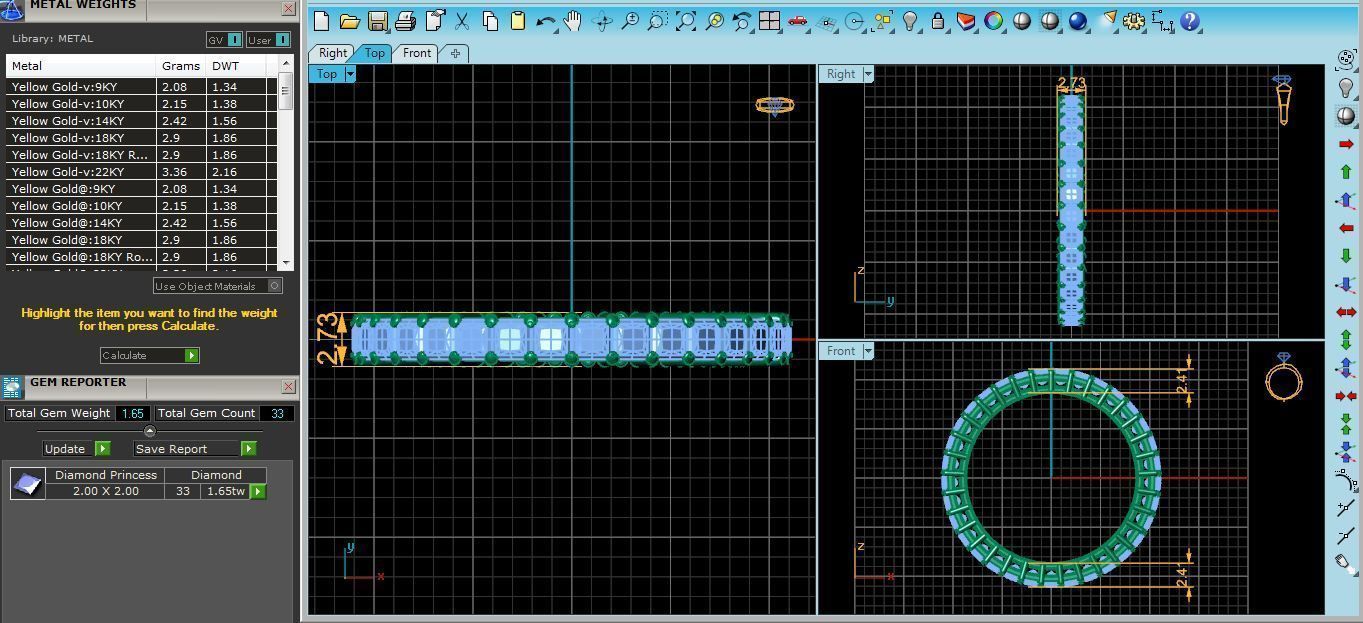 Princess Cut Ring 16 3D print model_6