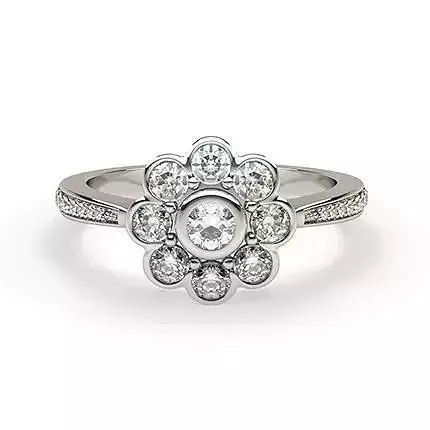 Floral Inspire Ring 18 3D print model Floral Inspire Ring 18 3D print model