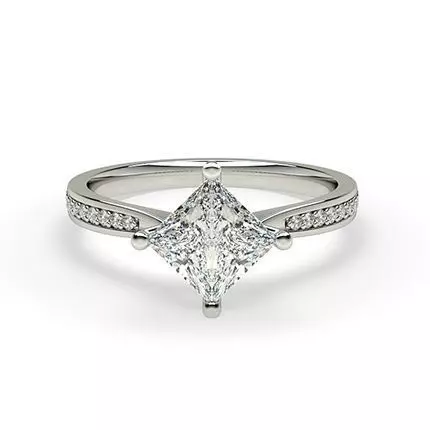 Princess cut Ring 19 3D print model_0